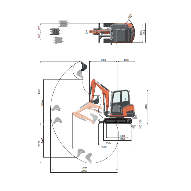 Excavatrice Kubota KX030